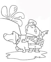 We've collected over 200 free printable disney coloring pages for the and what's best about these free disney colouring pages is they're from the most recent animated disney movies. Russell Pointing The Other Way Dug Walking In Disney Up Coloring Page Netart