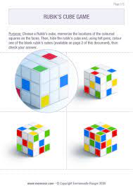 You only have to learn 6 moves. Memory Game To Print Rubik S Cube Memozor