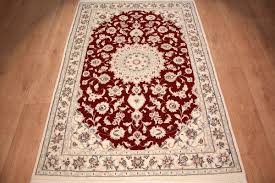 Diese wertvollen und einzigartigen teppiche und brücken gehören zu den schönsten der welt. Perser Teppich Nain 9la Mit Seide 155x105 Cm Rot