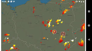 Kolor czerwony oznacza wyładowania doziemne, które wystąpiły w ciągu. Likoton Chcesz Wiedziec Gdzie Teraz Jest Burza