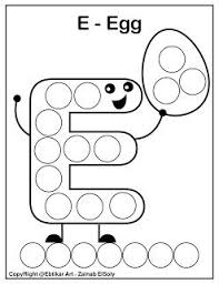 Set Of Abc Dot Marker Coloring Pages Letter E For Egg Dot Markers Free Preschool Printables Alphabet Preschool Alphabet Printables