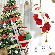 Innolites climbing ladder santa, christmas electric climbing santa claus doll christmas decoration with music, hanging xmas ornament toys for christmas tree ornament. Electric Santa Claus Climbing Ladder Rope Ladder Decoration Christmas Climbing Santa Plush Doll Toy Climbing Rope Walmart Com Walmart Com
