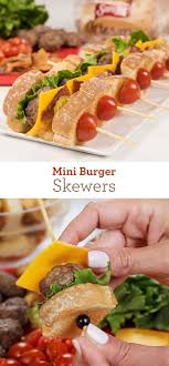 Mini Burger Skewers Recipe Recipe Mini Burgers Skewer Recipes Easy Skewer Appetizers