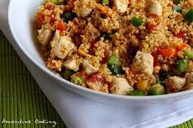 Recette De Taboule De Semoule Au Poulet Et Poivrons Recette Recette Taboule Recette Salade Taboule