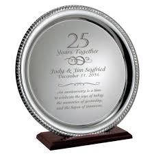 silver 25th anniversary personalized