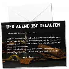 Danksagung Geburtstag Mannerrunde