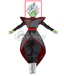 Resurrection 'f', goku gets a laser through the heart while still in his super saiyan blue form, which is attributed after the revelation that goku black is an alternative version of present zamasu who used the super dragon balls to take goku's body and then murdered goku who was. Ewg1275 Dragon Ball Super Fusion Zamasu White Cosplay Wig