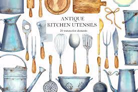 Vintage cheese cutter, old kitchen utensil, retro kitchen tools, #613 vintagetimepast 5 out of 5 stars (54) $ 21.00. Watercolor Antique Kitchen Utensils Grafik Von Evgenia Art Art Creative Fabrica