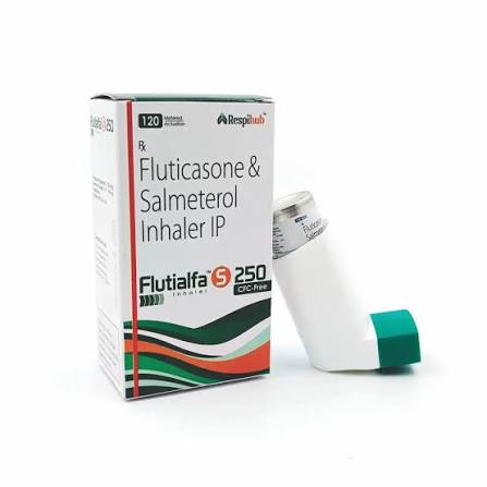 Flutialfa S 250 Inhaler (Salmeterol 25mcg + Fluticasone Propionate 250mcg)