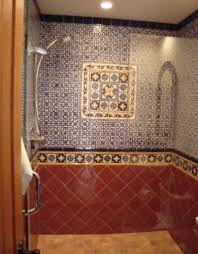 Mexican tile bathroom showers is a part of 25+ marvelous terracotta floor bathroom ideas for best bathroom renovation inspiration pictures gallery. Can I Make This Shower Mexican Tile Bathroom Spanish Style Bathrooms Talavera Tiles