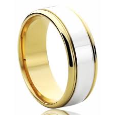 Pristine J Men Women 14k Yellow Gold White Gold Wedding Band 7mm Flat Top Classy Comfort Fit Ring Walmart Com Walmart Com