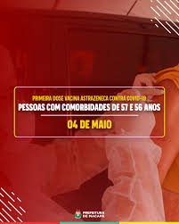 A vacina aplicada nesta etapa é a da oxford astrazeneca, cujo intervalo entre as doses é de 8 a 12 semanas. W7pou7flpykkym