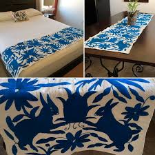 5 out of 5 stars. Mexican Table Runners Handmade Masterpieces Crafted By Mexican Indigenous Groups Otomi Table Runner Blue