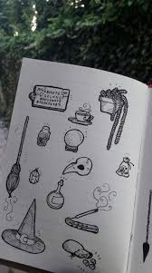Fawn S Grimoire Witch Drawing Book Of Shadows Bullet Journal Halloween Besom, dice (cleromancy), 'witchcraft' written in theban. fawn s grimoire witch drawing book