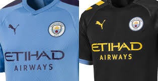 Mahrez 26 19/20 premier league man city away white name & number set =adults. 3 Fixed Puma Manchester City 19 20 Home Away Kits Footy Headlines