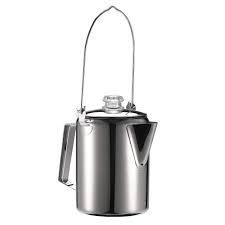 Best camping coffee percolators reviews 2021. Outdoor 9 Cup Stainless Steel Percolator Coffee Pot Bottle Coffee Maker For Office Use Camping Home Kitchen Buy Online In Botswana At Botswana Desertcart Com Productid 142320869