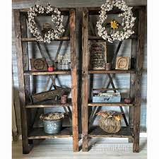 Custom Built Rustic X Bookshelves Farmhouse Shelving Rustic Shelves Customfurniture Rusticfurnitur Farmhouse Shelves Diy Bookshelves Diy Rustic Bookshelf