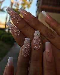 Como decorar unas naturales con glitters. Nailswedding Sparkling Acrylic Natural Glitter Susse Color Brida Solid Nails Nage Gold Nail Cu Nail Designs Birthday Nail Art Pretty Acrylic Nails