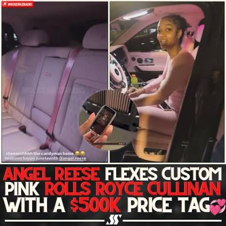 Angel Reese cops $500K Rolls Royce with custom pink interior 😍💖  #angelreese #rollsroyce #newcar