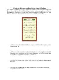 Homekajian aswajakajian tasawufrahasia hubungan surat al fatihah dan al baqarah. 8 Rahasia Surat Alfatiha