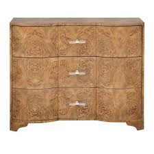 Three Drawer Chest In Dark Burl Wood With Acrylic Hardware Width 42 00 Height 34 00 Depth 20 00 With Images Burled Wood Burled Wood Furniture Wood