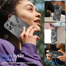 Pmteyoim Funda Magnética Para I 13 Pro Con Soporte Invisib.