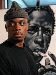 Artist Jasmine Murrell at home in Detroit this afternoon. You can currently  see Ms. Murrell's work in the group exhibition “Underfoot/Overhead” at  Wasserman Projects in Eastern Market. The exhibition is