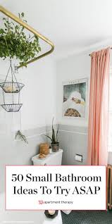 With little space for art or hanging decorations, you can fix a boring bathroom with a maximalist wallpaper, as is the case in this vivid new jersey home. 50 Small Bathroom Ideas You Ll Want To Try Asap Small Bathroom Decor Bathroom Decor Apartment Small Small Apartment Bathroom