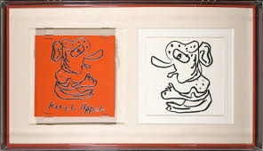 Karel Appel Tekening In Acryl Bijpassend Boek The Face Of Karel Appel Ingelijst Kopen Bied