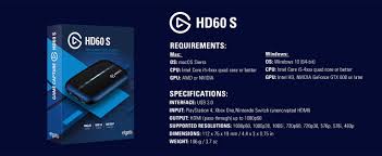 We did not find results for: Amazon Com Elgato Hd60 S Capture Card 1080p 60 Capture Zero Lag Passthrough Ultra Low Latency Ps5 Ps4 Xbox Series X S Xbox One Nintendo Switch Usb 3 0 1gc109901004 Computers Accessories