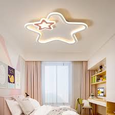 Modern Led Ceiling Light Baby Room Lights For Children Room Kids Boys Girls Bedroom Lighting White Pink Star Ceiling Lamp Ceiling Lights Aliexpress