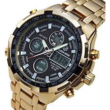 Tamlee Luxury Full Steel Analog Digital Watches For Men Led Male Outdoor Sport Military Wristwatch Erkek Saat