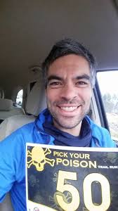 First 50k in the books for Janet Sudnik and I. Dizzy Fifties was a hard  course to follow, but hey we prevailed. We tried to pop a bottle of  celebratory champagne once