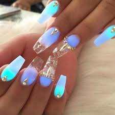 Followed by applying some dark floral decals and textured gold studs from born pretty storei. Blue Glow In The Dark Acrylic Nails Off 79 Www Amarkotarim Com Tr