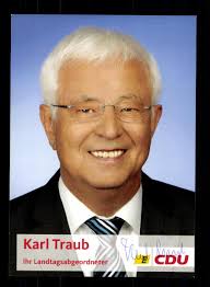 Karl Traub Autograph Card Original Signed ## BC 112678