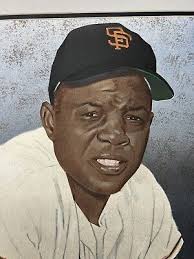 Willie Mays Original Jim Bliss Baseball Hand Drawn Art Sketch Matted
