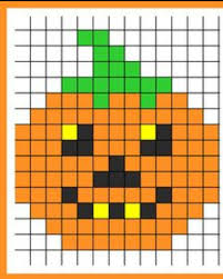 Pixelart Halloween Zucca Pumpkin Pixel Art Halloween Coloriage Pixel Creations D Halloween