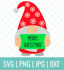 Download Merry Christmas Gnome Cut File For Cricut Silhouette Cutting Machines