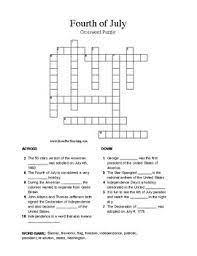 The spruce / nusha ashjaee crossword puzzles haven't been around for long; 4th Of July Crossword Puzzle By Have Fun Teaching Tpt
