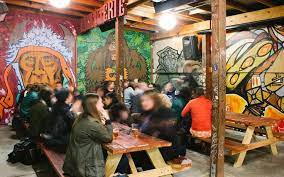 Telegraph Oakland Beeryland Burgers Sausages Full Bar Street Art Bar Street Street Art Oakland