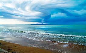 Swirling Clouds Over Ocean Hd Beach Wallpapers 1080p Ocean Landscape Beautiful Nature Beach Wallpaper