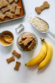 These homemade dog treats will make your kitchen smell awesome; 3 Ingredient Peanut Butter Banana Dog Treats Flora Vino