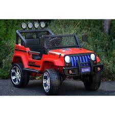 Kids Jeep Style Electric Ride On 4wd Car In Red 24v Kids Jeep Jeep Coming Home Outfit Boy