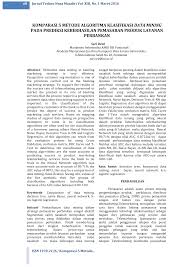 Produk harapan (expected produk) adalah produk formal yang ditawarkan Https Media Neliti Com Media Publications 227327 Komparasi 5 Metode Algoritma Klasifikasi 62d004db Pdf