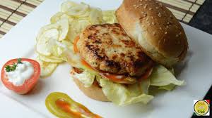Chicken Burger By Vahchef Vahrehvah Com Chicken Burgers Recipe Chicken Patty Recipes Chicken Burger Patties