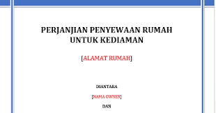 Yang perlu diperhatikan saat membuat surat perjanjian sewa rumah. Contoh Surat Perjanjian Sewa Rumah Malaysia
