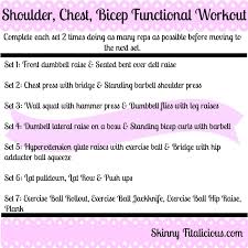 Impressive Shoulder Chest Bicep Workout Skinny Fitalicious