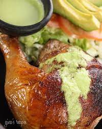 Peruvian Roasted Chicken With Aji Verde Recipe Peruvian Recipes Food Poultry Recipes