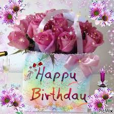 Happy birthday purple flowers gif. Happy Birthday Picmix
