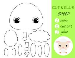 Spark your creativity by choosing your favorite printable coloring pages and let the fun begin! Simple Educational Game Coloring Page Cut And Glue Sitting Baby Sheep For Kids Educational Paper Game For Preschool Children Color Cut Parts And Glue On Paper Vector Stock Illustration Royalty Free Cliparts